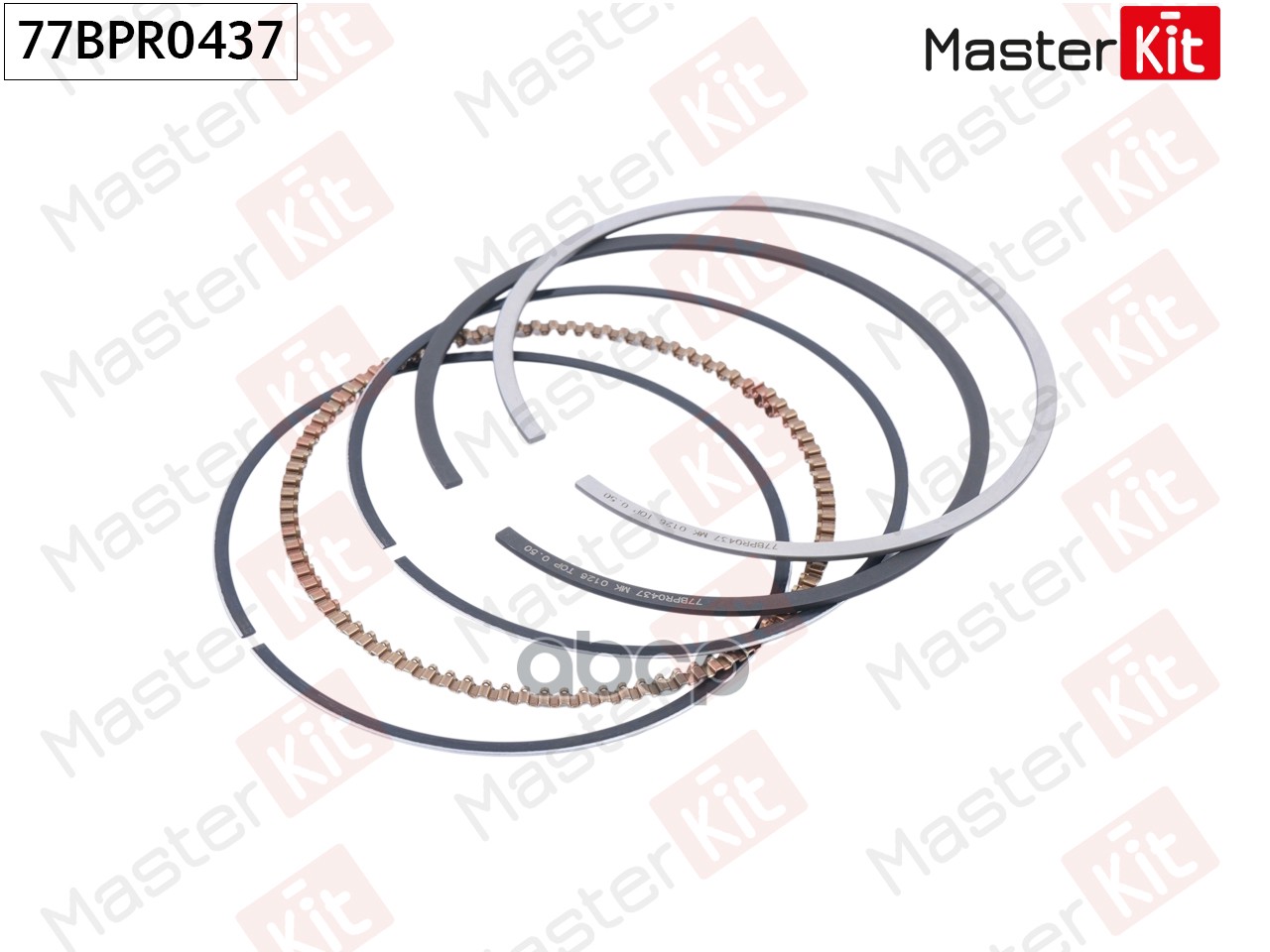 Кольца поршневые (к-т на 1 поршень) General Motors X18XE/ Z18XE/ LJ1 77BPR0437 MasterKit арт. 77BPR0437