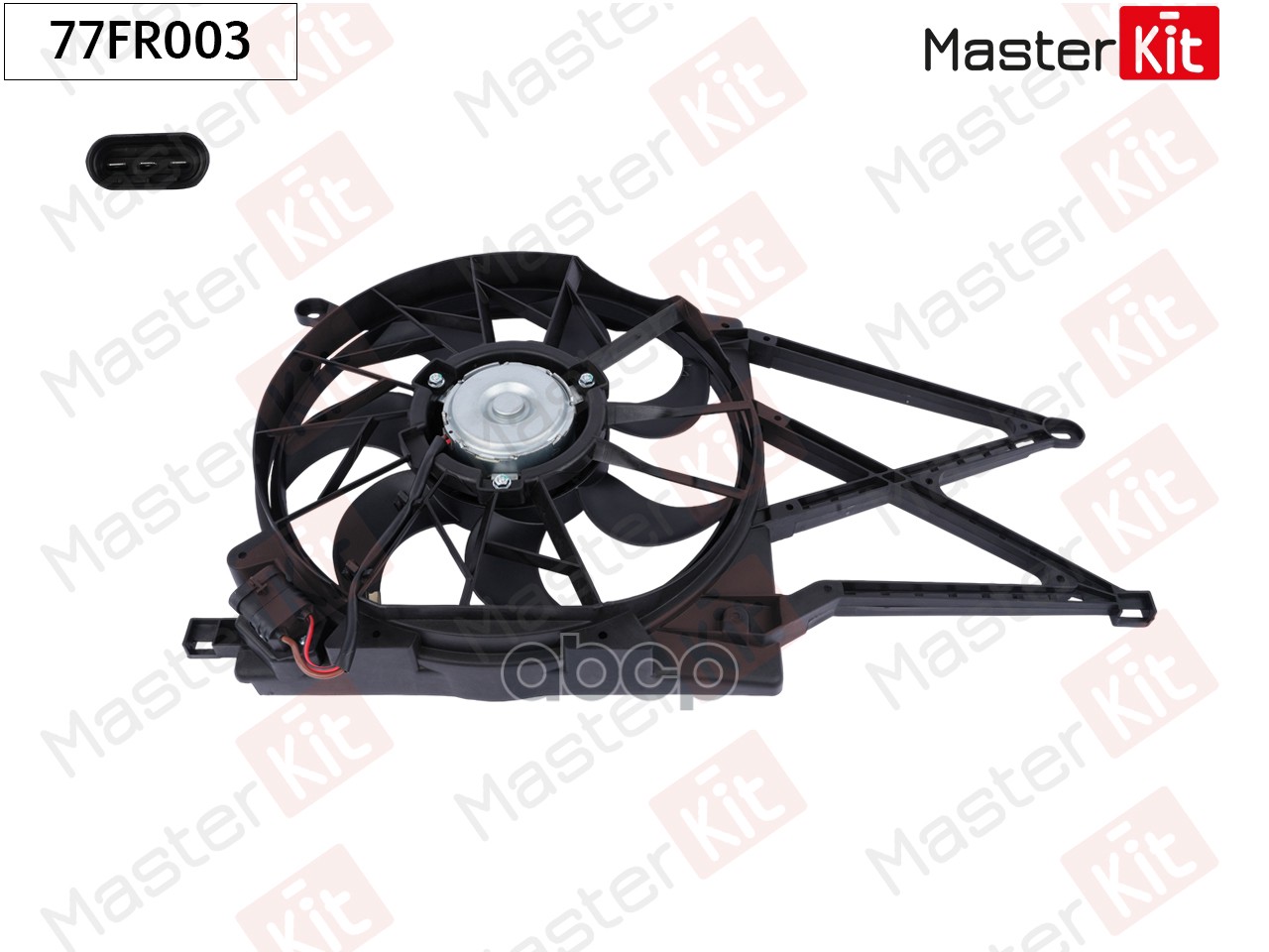 Вентилятор охлаждения радиатора Opel ASTRA G (T98)/ASTRA H (A04) 1998 - 2014 MasterKit арт. 77FR003