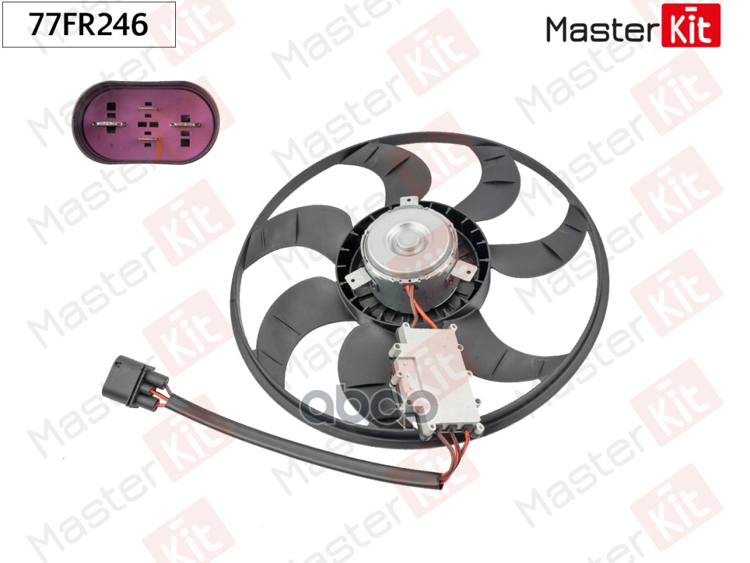 Вентилятор охлаждения радиатора Audi Q7 (4LB)/Volkswagen TOUAREG (7LA, 7L6, 7L7) 2002 - 2016 MasterKit арт. 77FR246