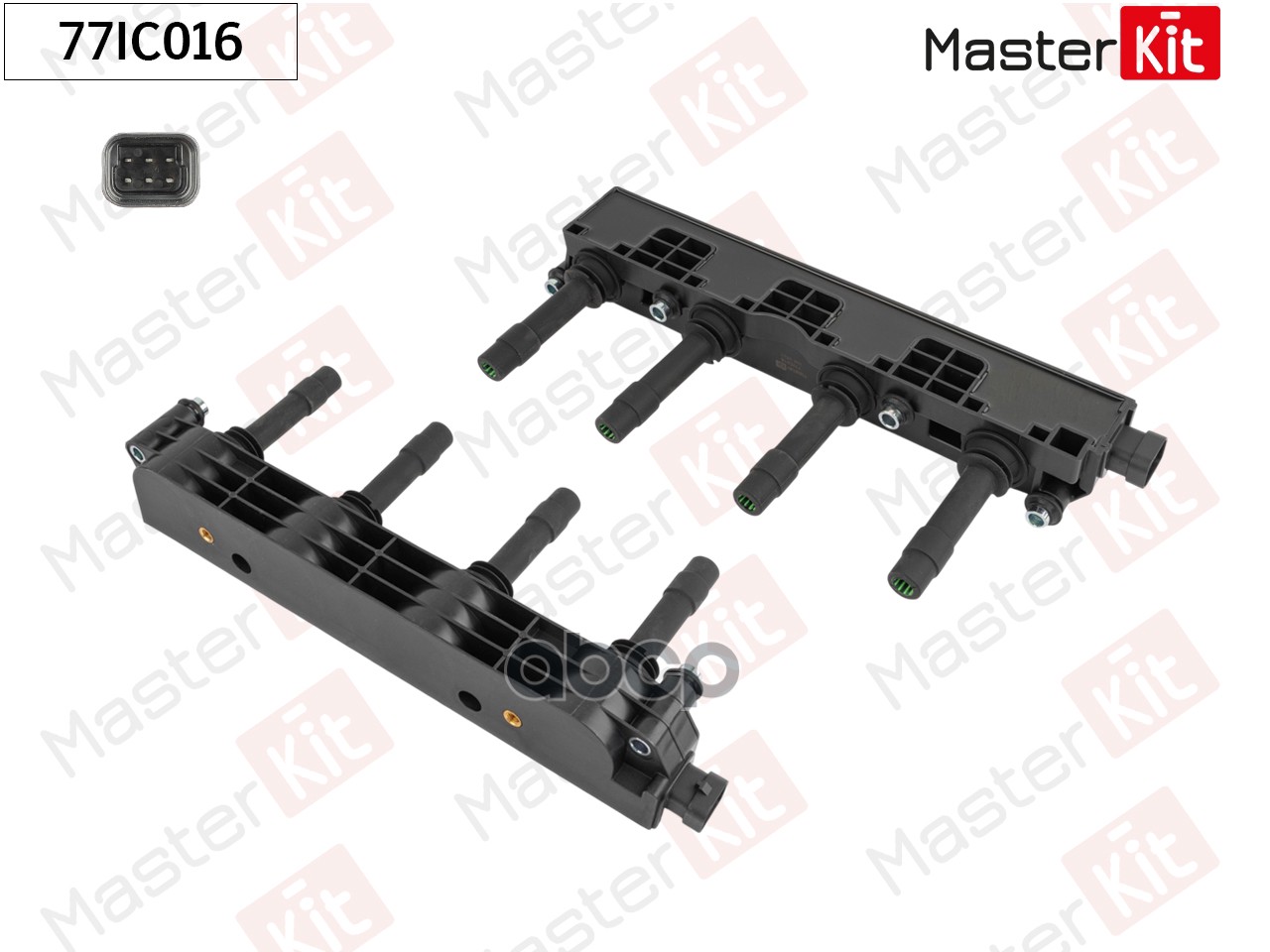 77IC016 Катушка зажигания OPEL ASTRA G  ZAFIRA A 1.6 MasterKit арт. 77ic016