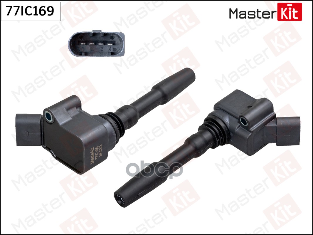 Катушка зажигания Audi A4(8W2,B9),Q5(FYB) 15-,Skoda Kodiaq(NS7) 16-,VW Tiguan(AD1) 16- MasterKit арт. 77IC169