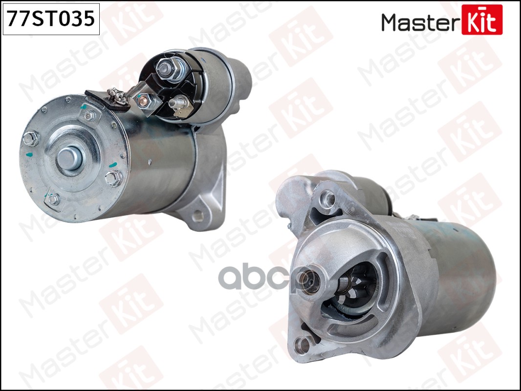 77ST035 Стартер CHEVROLET AVEO  SPARK/MATIZ 1.0/1.2 0.8kw (0.8kw) MasterKit арт. 77st035