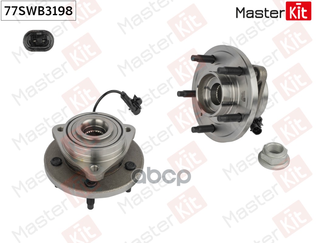 77SWB3198 Ступица в сборе с подшипником перед. Chevrolet CAPTIVA (C100  C140)/Opel ANTARA (L07) 2006 MasterKit арт. 77swb3198