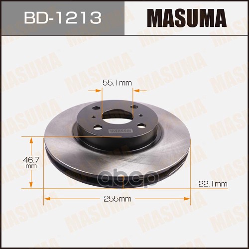Диск тормозной передний TOYOTA AQUA MASUMA BD-1213 Masuma арт. BD-1213