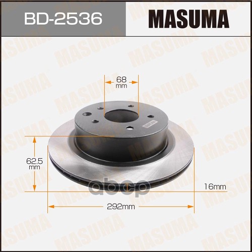 Диск тормозной задний NISSAN PRIMERA MASUMA BD-2536 Masuma арт. BD-2536