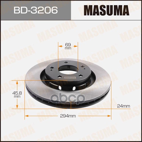 Диск тормозной передний MITSUBISHI GALANT FORTIS MASUMA BD-3206 Masuma арт. BD-3206