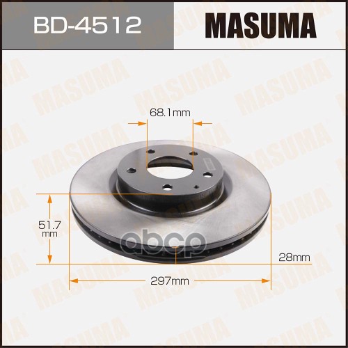 Диск Тормозной Передний Mazda Cx-5 Masuma Bd-4512 Masuma арт. BD-4512