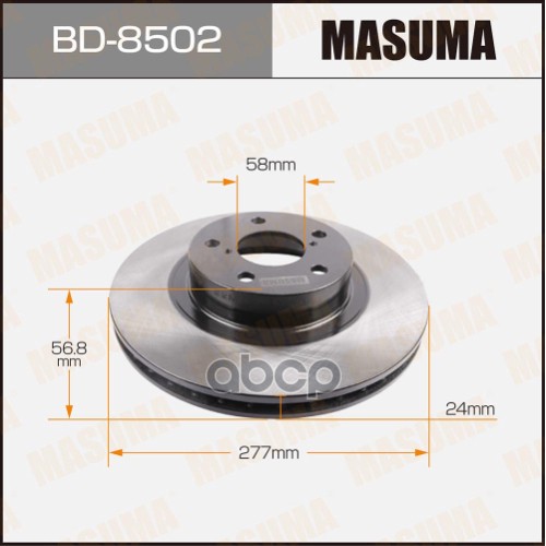 Диск тормозной передний SUBARU BRZ MASUMA BD-8502 Masuma арт. BD-8502