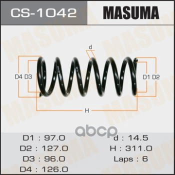 Пружина Подвески Masuma арт. CS1042