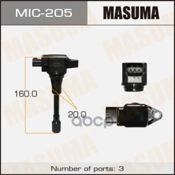 Катушка зажигания NISSAN BLUEBIRD SYLPHY MASUMA MIC-205 Masuma арт. MIC-205
