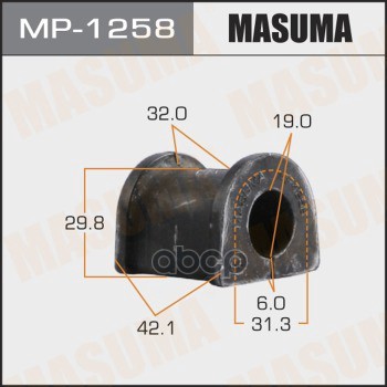 Втулка стабилизатора MITSUBISHI GALANT MASUMA MP-1258 Masuma арт. MP-1258