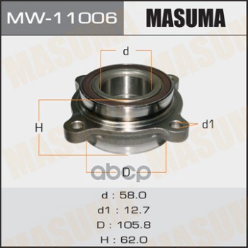 Ступичный узел  Masuma MW11006 Masuma арт. MW11006