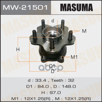 Ступица задняя NISSAN 370Z MASUMA MW-21501 Masuma арт. MW-21501