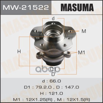 Ступица Колеса Masuma арт. MW21522