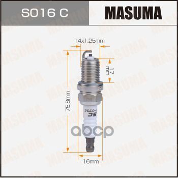 Свеча зажигания BKR5ES-11 HYUNDAI MAZ 323/626 MIT Colt/Lan NIS Alm/Mic/Pri MASUMA S016C Masuma арт. S016C