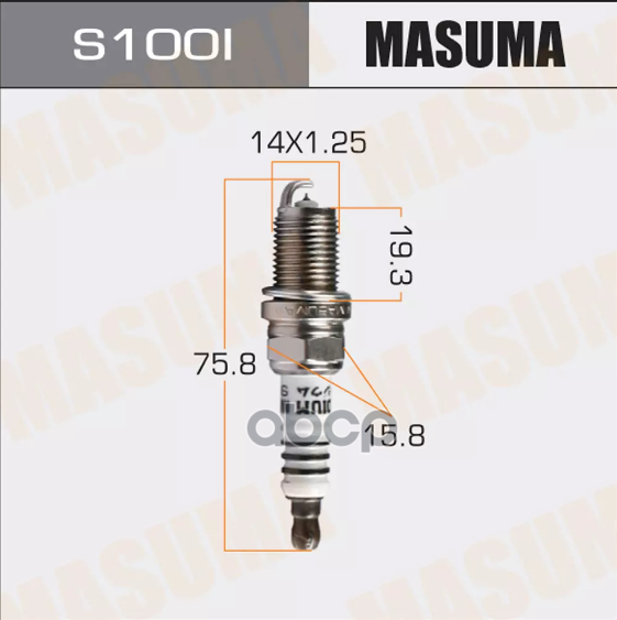 Свеча Зажигания Iridium Iridium (Ik16) Masuma S100i Masuma арт. S100I