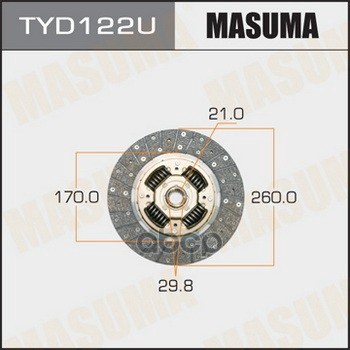 Диск Сцепления Toyota Hiace Masuma Tyd122u Masuma арт. TYD122U
