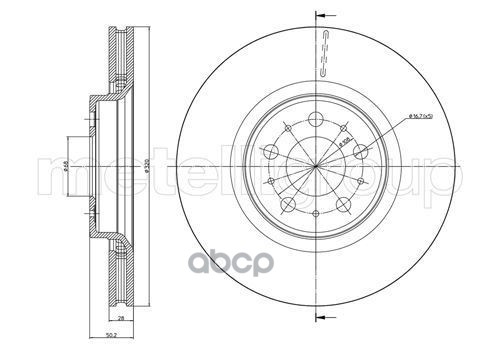 Диск Тормозной Metelli арт. 230846C