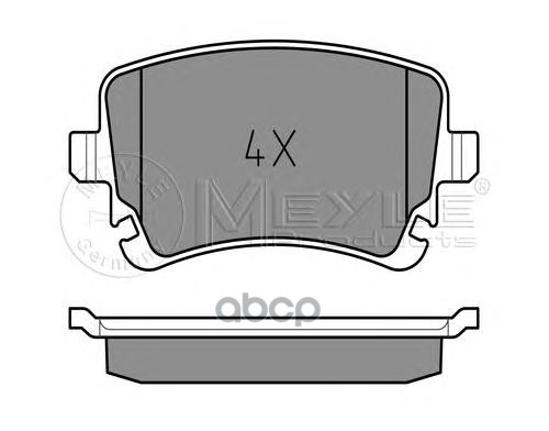Колодки задние (с датчиком) VW T5 03- MEYLE 025 233 2617/W Meyle арт. 025 233 2617/W