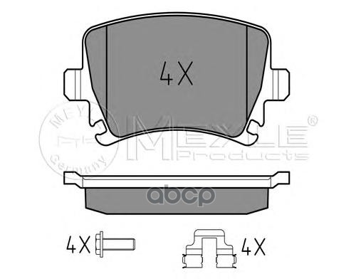 Колодки задние AD A3 A6 VW G4 G5 B5 B6 Tiguan MEYLE 025 239 1417 Meyle арт. 025 239 1417