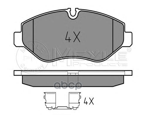 Колодки передние MB W639/3/5T-Sprinter/VW Crafter 30-50/Type Brembo MEYLE 025 291 9220 Meyle арт. 025 291 9220