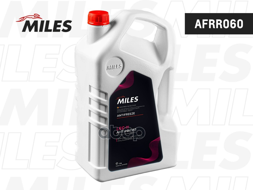 Антифриз готовый к применению (розовый) Chery,Exeed,Omoda,Jaecoo,Jetour LEC-II  SUPER LLC (P-OAT) -50 °C 5 кг AFXR005 Miles а...