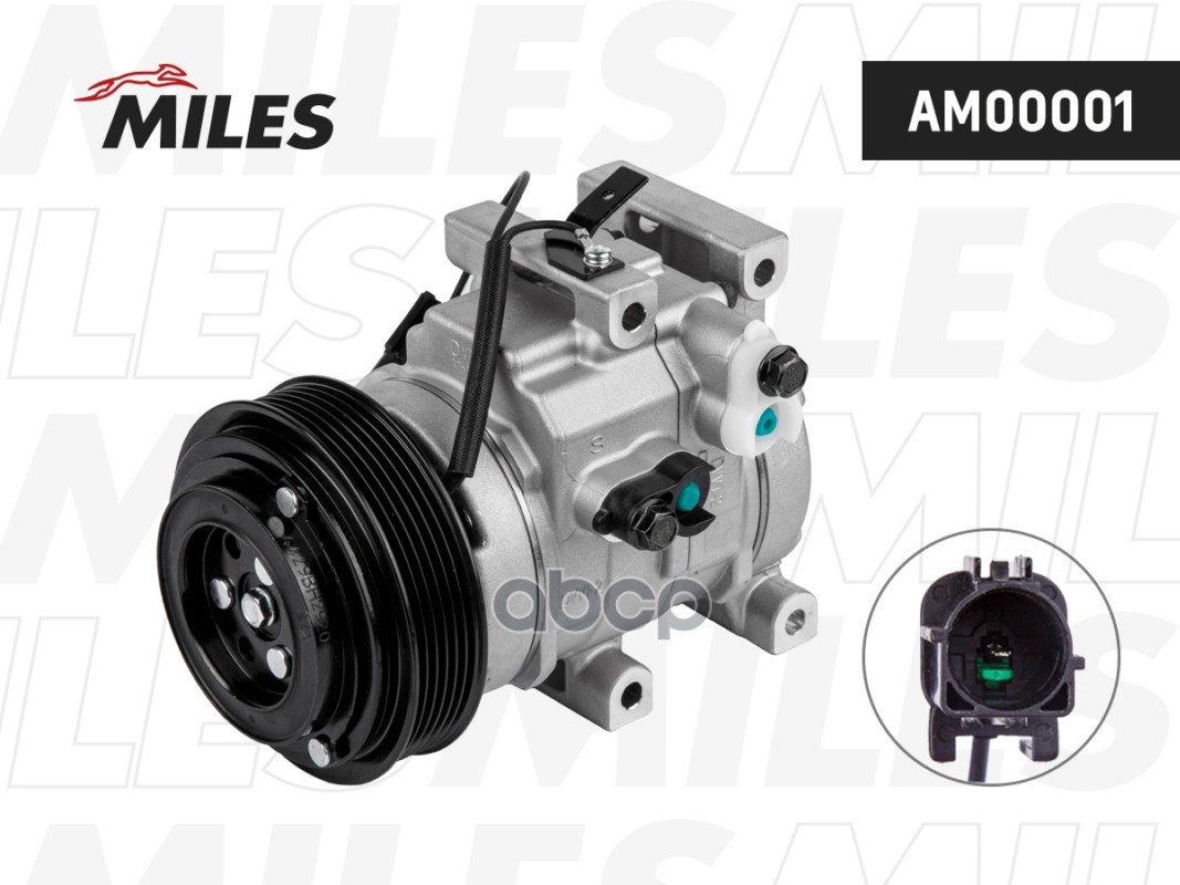 Компрессор кондиционера HYUNDAI ACCENT/SOLARIS/KIA RIO AM00001 Miles арт. AM00001
