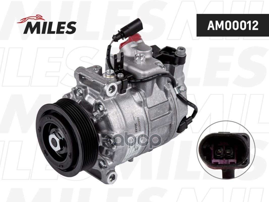 Компрессор кондиционера VW CALIFORNIA / MULTIVAN / Transp. T5 Camper (7EC, 7EF, 7EG, 7HF, 7HC) AM00012 Miles арт. AM00012