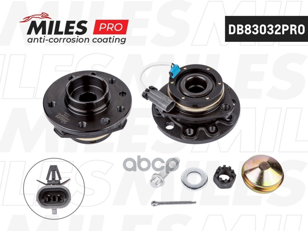 Ступица с подшипником передняя (5 отверстий) +ABS  OPEL ASTRA G/ZAFIRA A 98-05. Miles арт. db83032pro