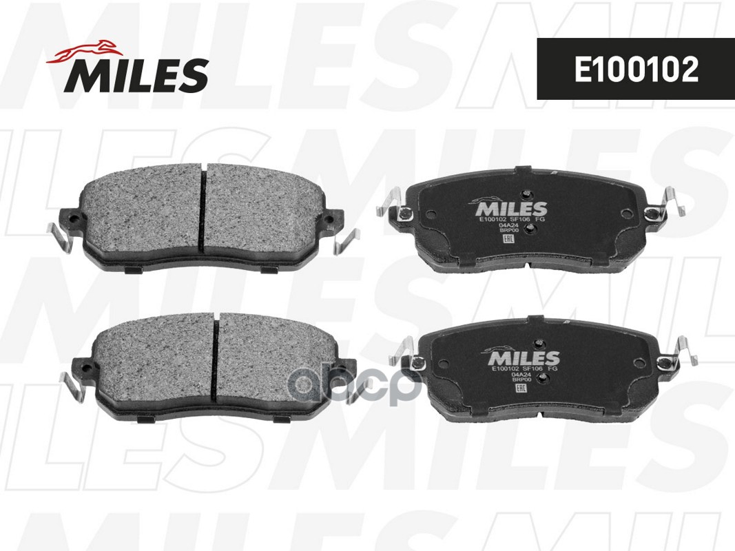 Колодки тормозные передние (Смесь Semi-Metallic) HAVAL JOLION 20- 2WD E100102 Miles арт. E100102