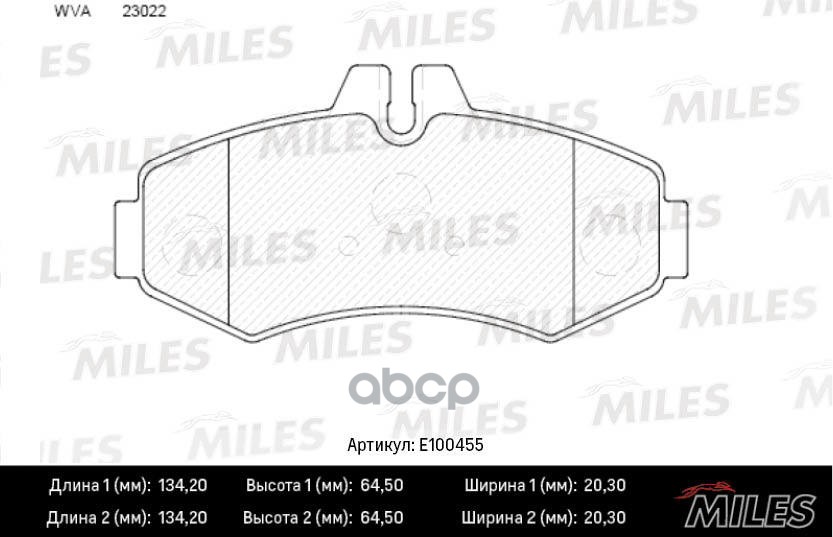 Колодки тормозные передние (Смесь Semi-Metallic) MERCEDES VITO 9303/SPRINTER (901-903) 06 (TRW GDB1373) E100455 Miles арт. E1...
