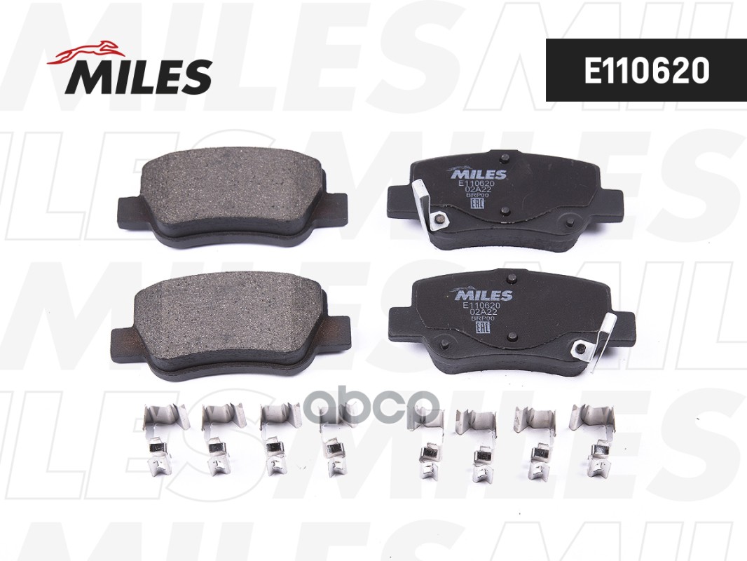 Колодки тормозные TOYOTA AVENSIS 09- задние Miles арт. e110620