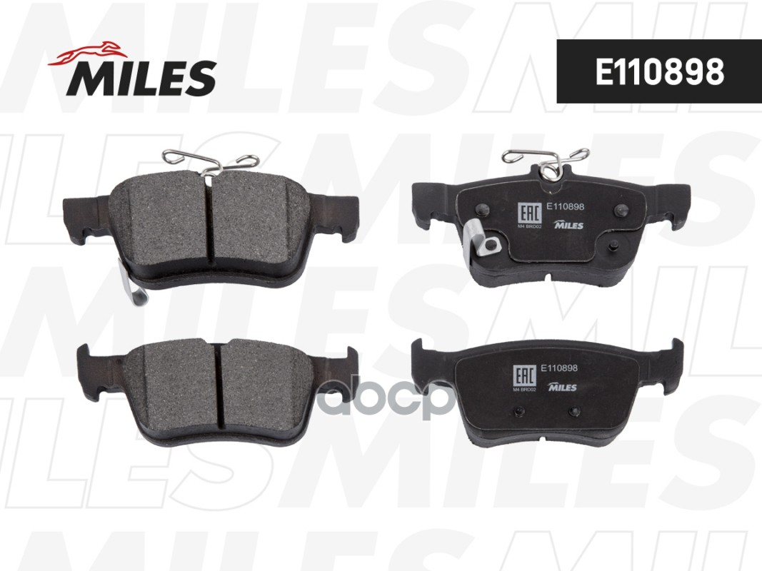 Колодки тормозные дисковые задние Miles арт. E110898