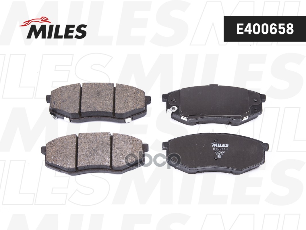 Колодки тормозные передние (Смесь Low-Metallic) KIA SOUL 14-/HYNDAI i20 10-/SONATA 09- (TRW GDB3553) E400658 Miles арт. E400658