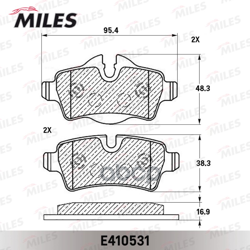 Колодки Тормозные Дисковые Miles арт. E410531