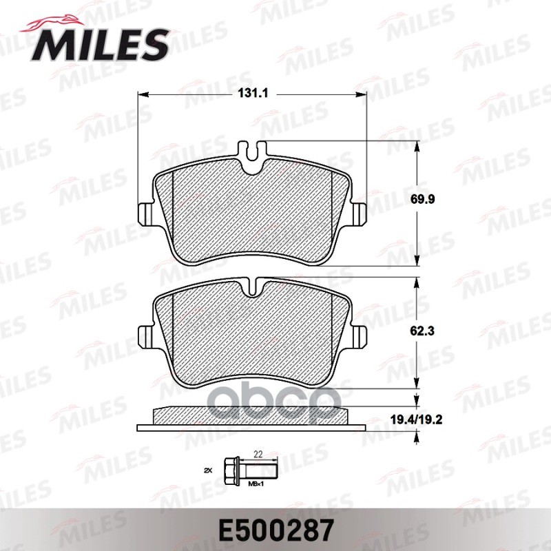Колодки тормозные MERCEDES W203/209 00- передние Ceramic Miles арт. e500287
