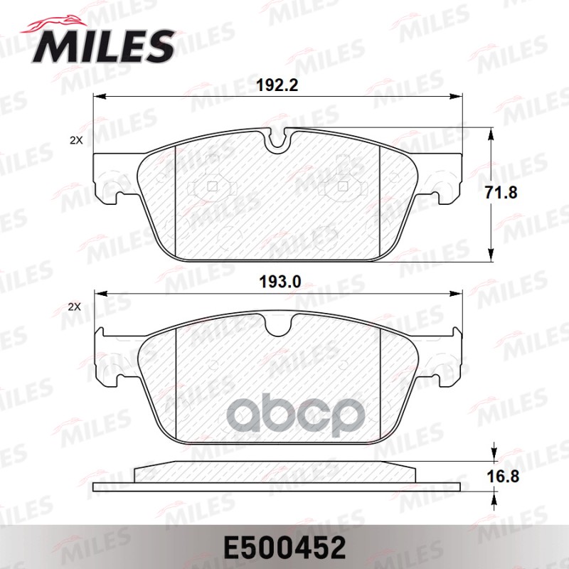 Колодки тормозные передние (Смесь CERAMIC серия PRO) MERCEDES GL X166/ML W166 (TRW GDB1970) E500452 Miles арт. E500452