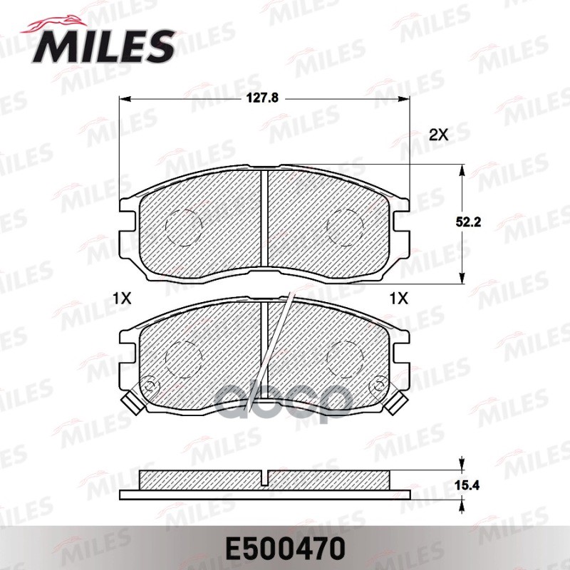 Колодки тормозные передние (Смесь CERAMIC серия PRO) MITSUBISHI GALANT/LANCER 1.8-2.0 88-00 (TRW GDB1128) E500470 Miles арт. ...