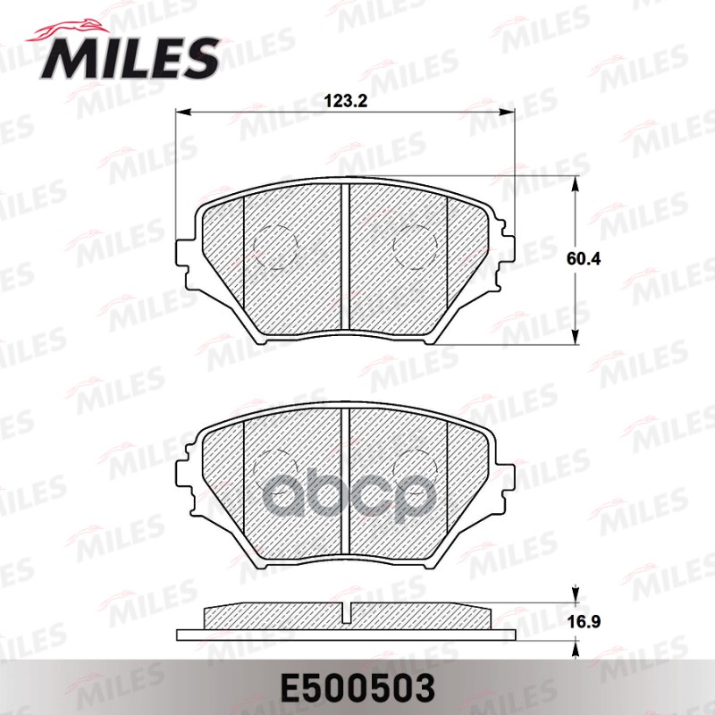Колодки тормозные передние (Смесь CERAMIC серия PRO) TOYOTA RAV4 II 00-06 (TRW GDB3251) E500503 Miles арт. E500503