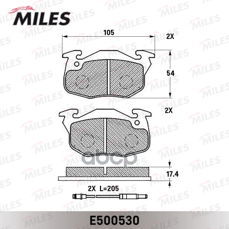 Колодки тормозные передние (2 датчика) (Смесь CERAMIC серия PRO) CITROEN ZX/PEUGEOT 306/405/RENAULT 19/CLIO 90-98 (TRW GDB327...