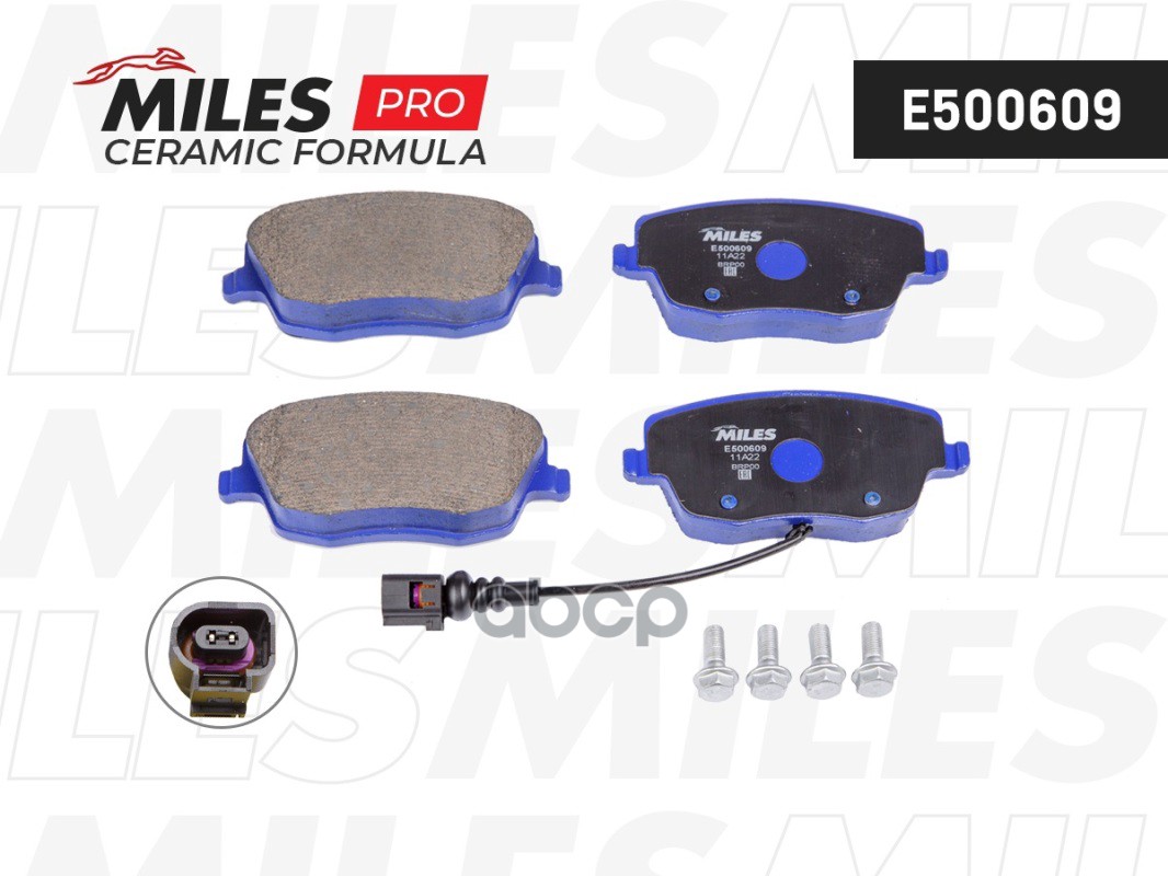 Колодки тормозные передние (Смесь CERAMIC серия PRO) SKODA FABIA/VOLKSWAGEN POLO 1.2-1.9D 01- (TRW GDB1472) E500609 Miles арт...