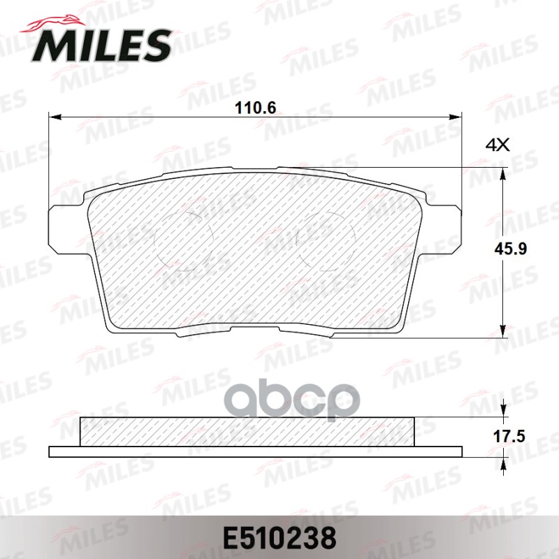 Колодки тормозные MAZDA CX7/CX9 07- задние Ceramic Miles арт. e510238