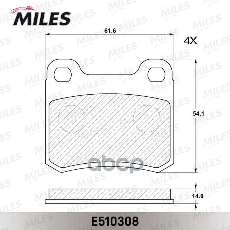 Колодки тормозные задние (Смесь CERAMIC серия PRO) MERCEDES W202/W124/W201 (TRW GDB911) E510308 Miles арт. E510308