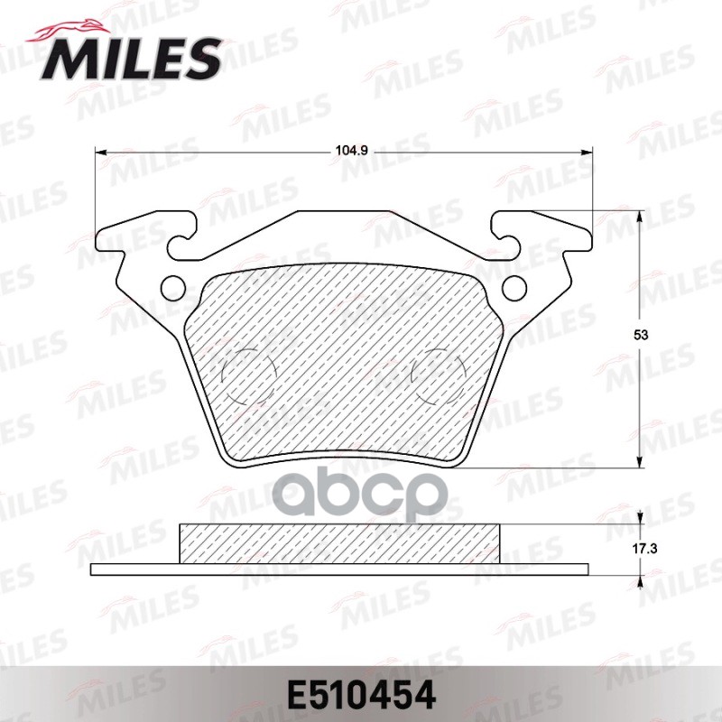 Колодки тормозные задние (Смесь CERAMIC серия PRO) MERCEDES V-CLASS/VITO W638 97-03 (TRW GDB1408) E510454 Miles арт. E510454