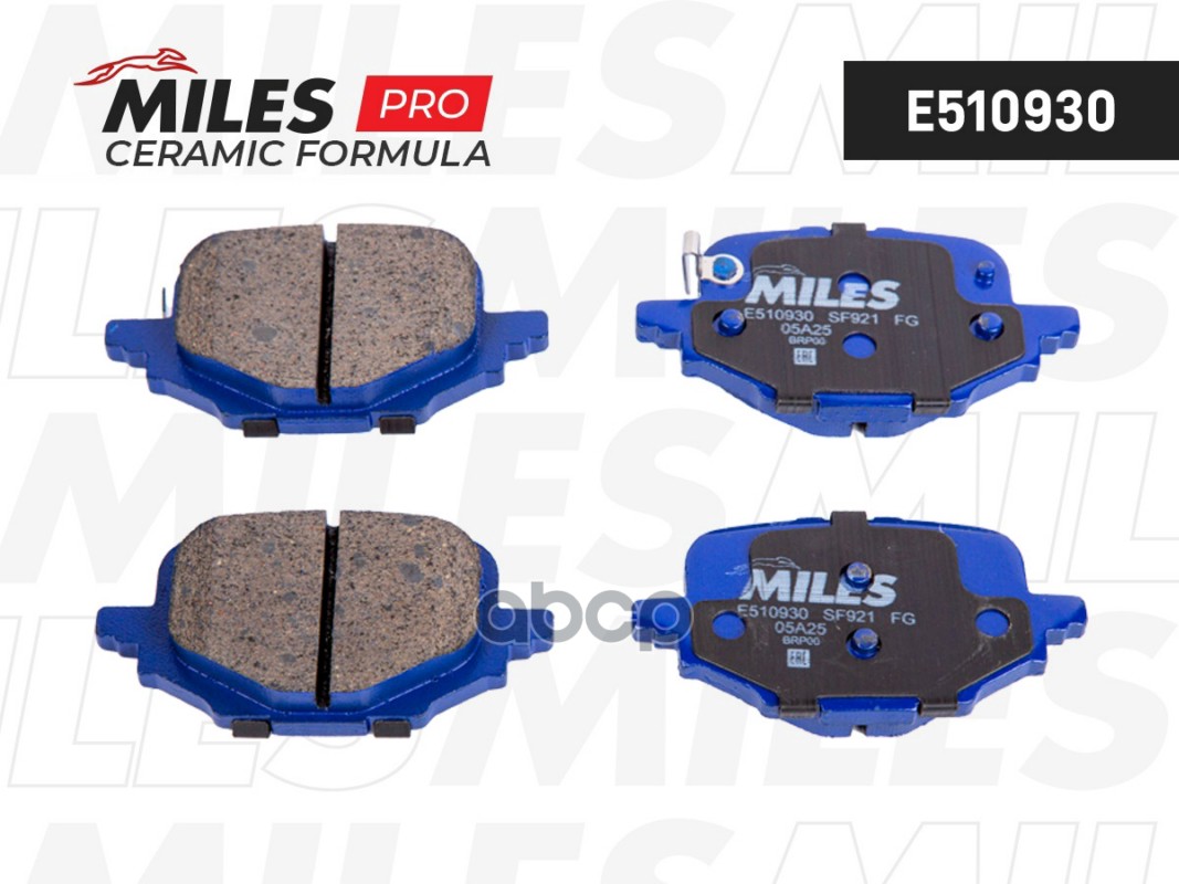 Колодки тормозные (Смесь CERAMIC серия PRO) CHANGAN LAMORE/QIYUAN A05/UNI-V - задние E510930 Miles арт. E510930