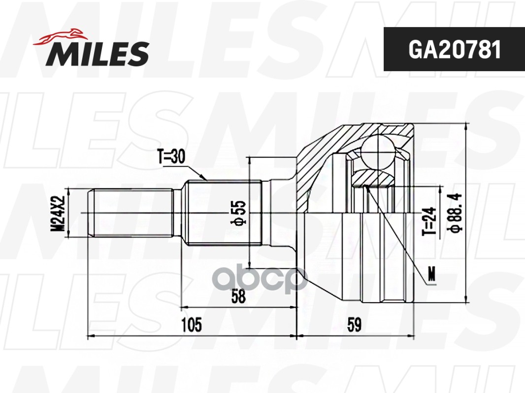 ШРУС CADILLAC SRX нар. Miles арт. ga20781