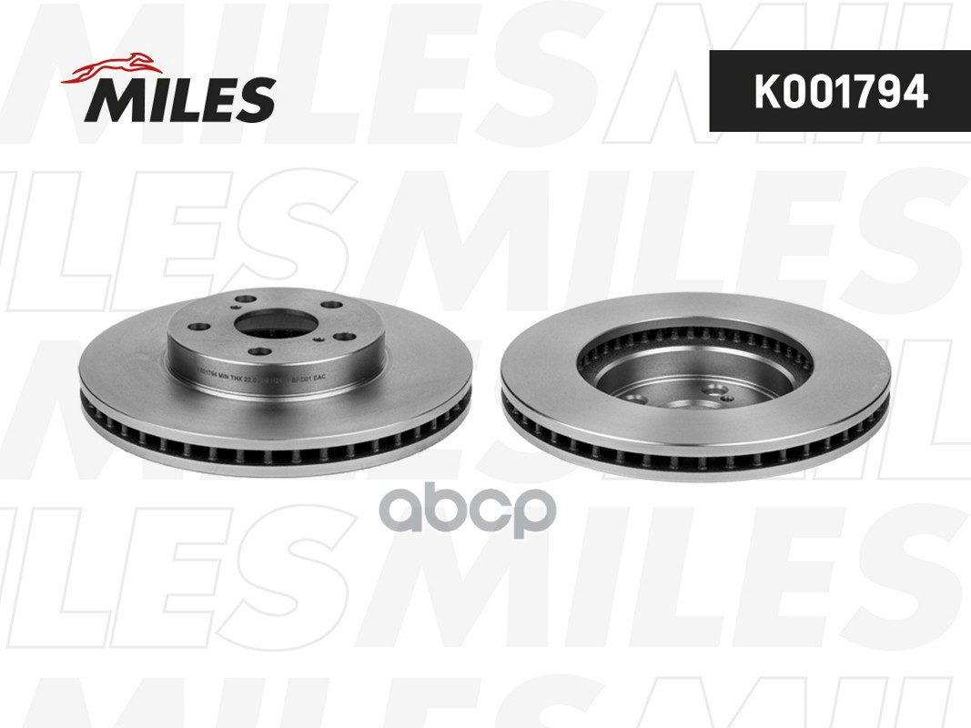 Диск тормозной TOYOTA PRIUS 1.8 Hybrid 09- передний (TRW DF4877) K001794 Miles арт. K001794