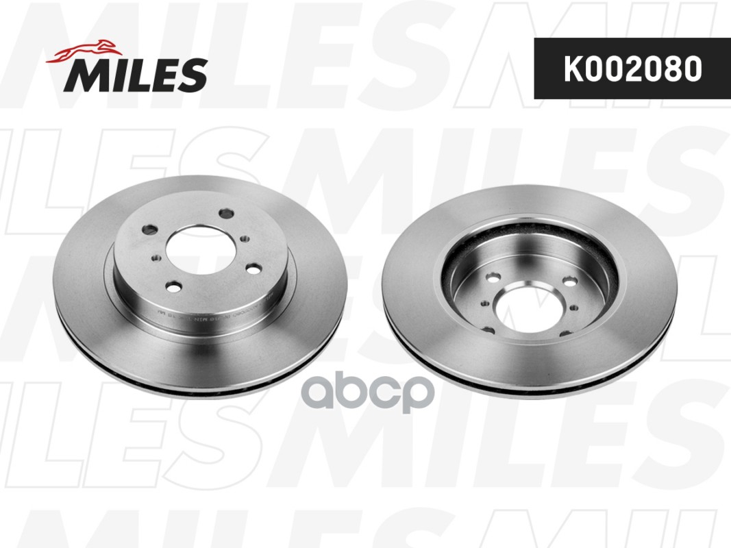 Диск тормозной CHERY KIMO/QQ 08- передний вент.D 257мм. K002080 Miles арт. K002080