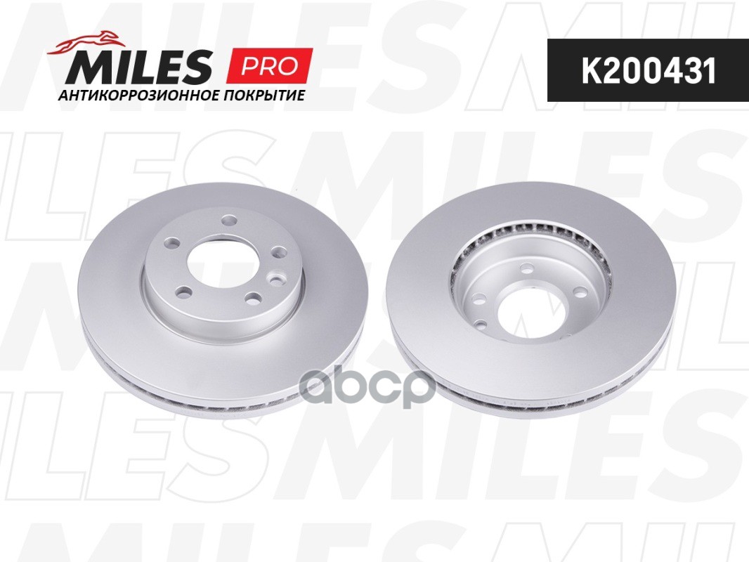 Диск тормозной VW MULTIVAN/T5 03-/TOUAREG 02-10 передний D=308мм. Miles арт. k200431
