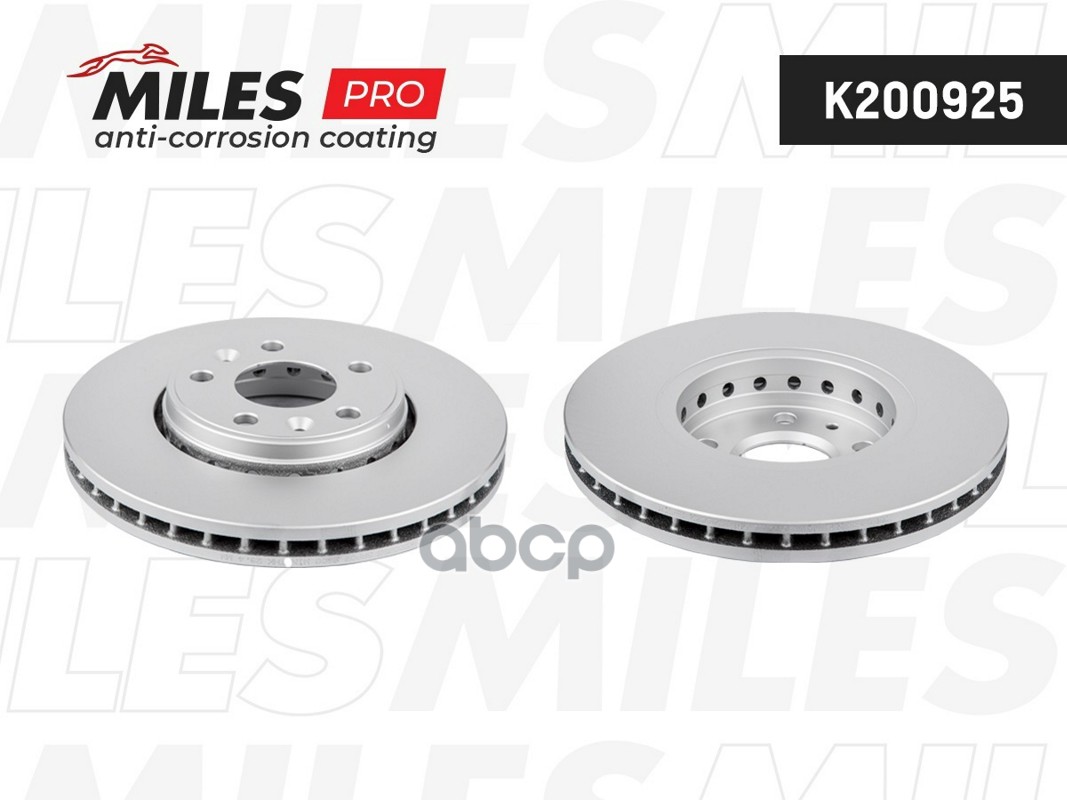 Диск тормозной RENAULT LAGUNA 07-/MEGANE 08-/SCENIC 09- передний вент.D=296мм. Miles арт. k200925